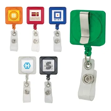 Image of 150 Promotional Divo Badge Holder with Clip - 36" Retractable