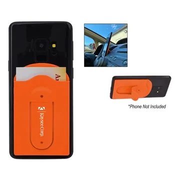 Image of 250 Customized Silicone Vent Phone Wallet With Stand - Air Vent ...