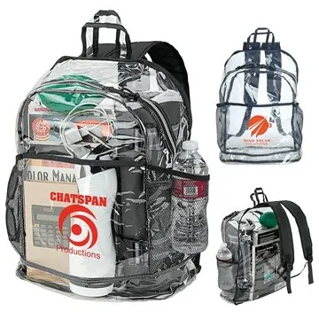 Image of 25 Custom Havelock Clear Backpack - PVC & 15lb Capacity