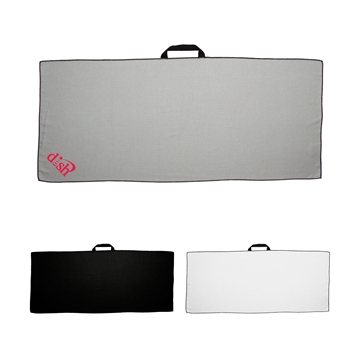 Image of 100 Customized 17" X 40" Waffle Caddy Golf Towel W/ Black Loop