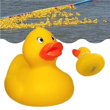 Image of 150 Promotional Weighted Racing Duck - PVC Rubber & 65g Weight