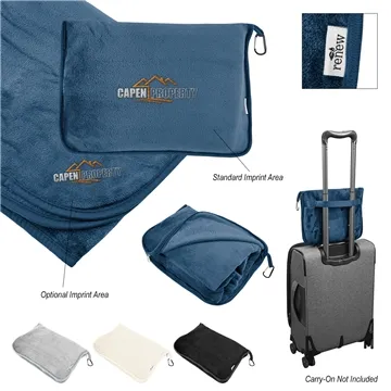 25 Customized En Route rPET Travel Blanket With Trolley Pillow ...