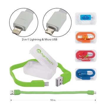 Image of 100 Custom Scorpio Charging Cable - 2-in-1 Compatible
