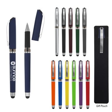 Image of 250 Promotional Avendale Velvet Touch Stylus Gel Pen - Rubberized ...