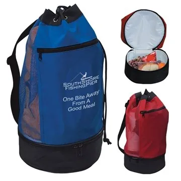 Image of 13 Promotional Beach Bag With Cooler Compartment - Nylon & ...