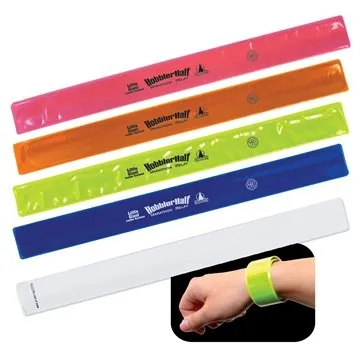 200 Custom Reflective Safety Slap Bracelet - CPSIA Certified