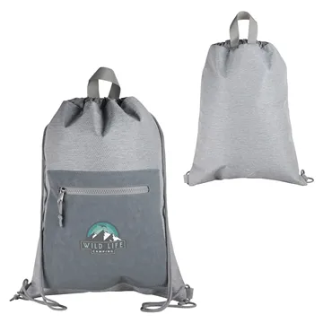 Image of 50 Custom Dove Drawstring Backpack - Jacquard & Zippered
