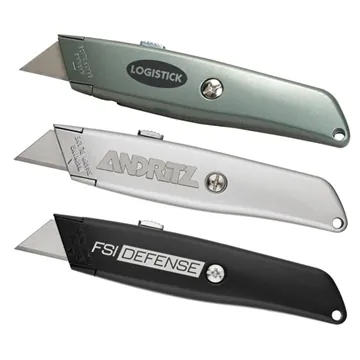 Image of 100 Promotional Utility Knife w/Retractable Blade - Steel