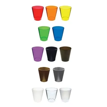 Image of 100 Custom 1.5 oz Shot - Plastic - Styrene & FDA Compliant