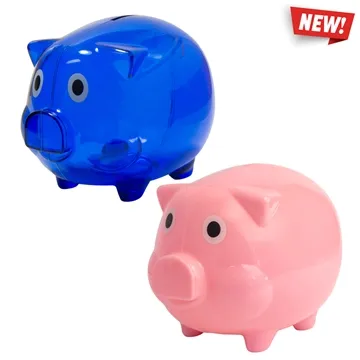 Pig Coin Bank - Translucent Blue