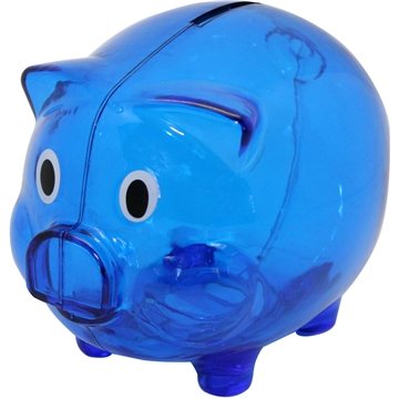Pig Coin Bank - Translucent Blue