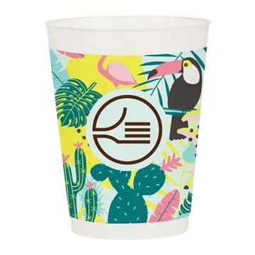 16 oz Full Color Frost Flex Stadium Cup - BPA Free & USA Made