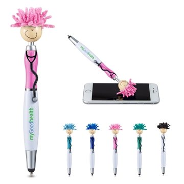 Image of 250 Custom MopToppers Screen Cleaner With Stethoscope Stylus Pen - ...