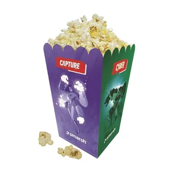100 Customized Small Scoop Popcorn Box Full Color 32 oz