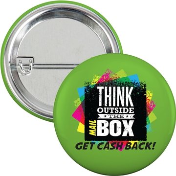 2-1/4 Round Safety Pin Button - Laminated