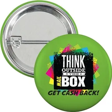 Image of 250 Promotional 2-1/4" Round Safety Pin Button - Laminated