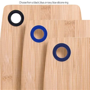 Image of 150 Promotional 13-Inch Welland Bamboo Cutting Board - Silicone ...
