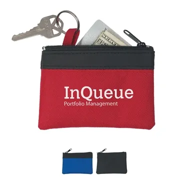 Zippered Coin Pouch - PVC & Polyester