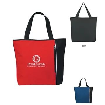 Image of 25 Custom Classic Tote Bag - 600D Polyester & Zippered