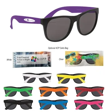 Image of 150 Custom Youth Rubberized Sunglasses - UV Protection & ...