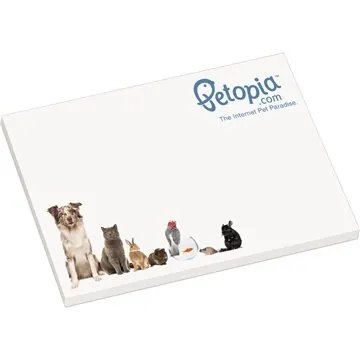 Image of 1500 Customized 4" X 3" Adhesive Notepad - 25 Sheet - USA Made