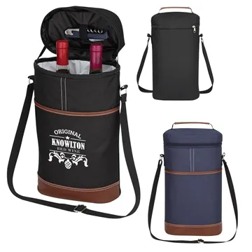 Image of 25 Promotional Double Wine Cooler Bag - Insulated & Adjustable ...