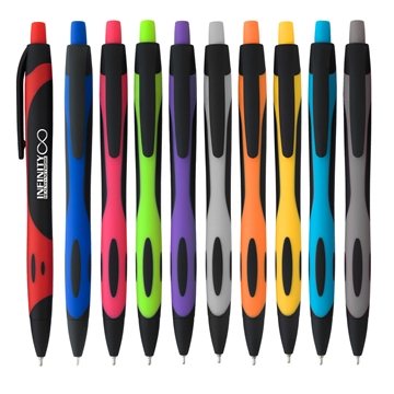 Image of 250 Custom Two-Tone Sleek Write Rubberized Pen - Low Viscosity