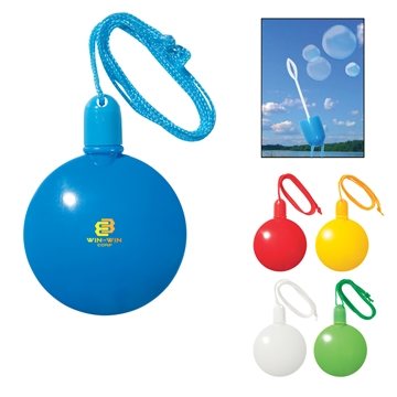 Image of 100 Custom 1.33 oz Round Bubble Dispenser - Breakaway Cord