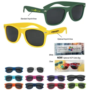 Image of 100 Customized Velvet Touch Malibu Sunglasses - UV400 Protection