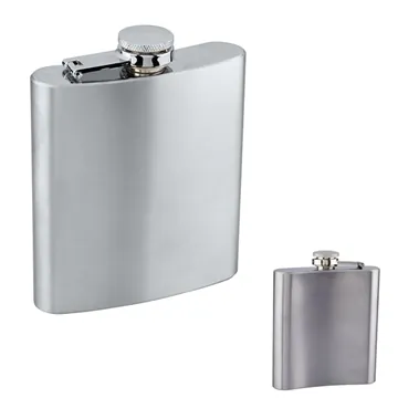 Image of 50 Promotional 6oz Stainless Steel Flask - Dishwasher Safe