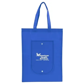 Image of 200 Promotional 13" W x 17" H -"COVE FOLD"-Up Tote Bag - Foldable ...