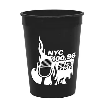 Image of 500 Custom Cups-On-The-Go 12 oz Stadium Cup - Dishwasher Safe & ...