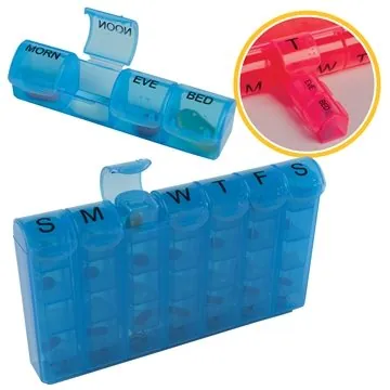 Image of 100 Promotional 28 Compartment Med Minder - Removable Strips