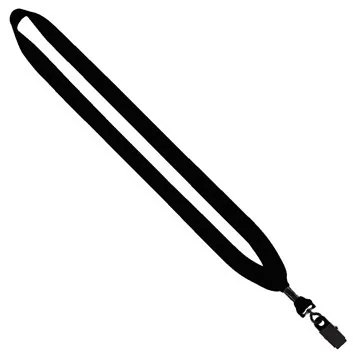 Image of 100 Promotional 3/4" Cotton Lanyard with Metal Crimp & Bulldog ...