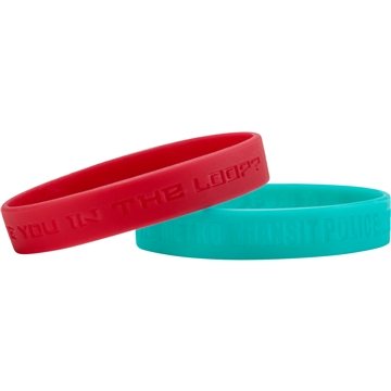 Debossed Silicone Wristband - Waterproof & Latex Free