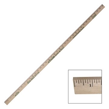 1/4 Thick Natural Yardstick - English Scale