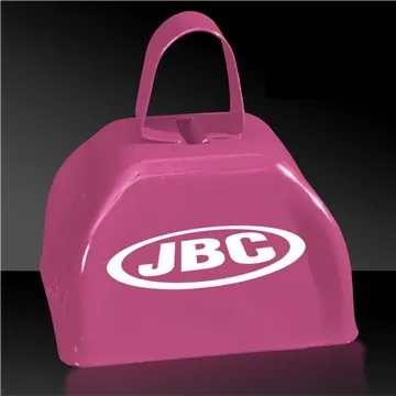 Image of 144 Promotional 3" Pink Metal Cowbells - Noisemaker