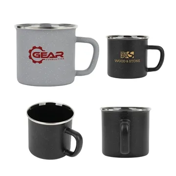 100 Customized Creekside 16 oz Enamel Camping Mug - Stainless ...