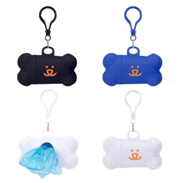 100 Promotional Bella Pet Waste Bag Dispenser - Carabiner Clip