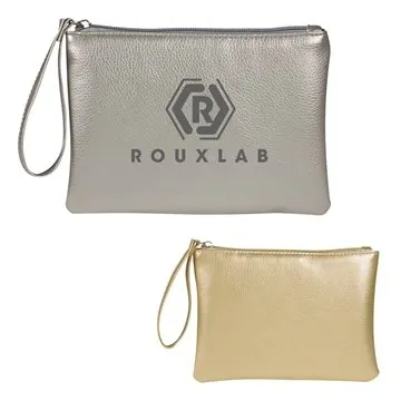 Image of 100 Promotional Metallic Divine Cosmetic Bag - Polyurethane & ...