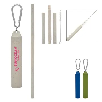 Buildable Harvest Straw Kit In Travel Case - Reusable & Plant Based