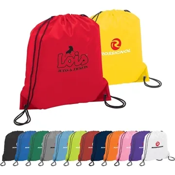 Image of 150 Promotional Oriole Polyester Drawstring Bag - Reinforced ...