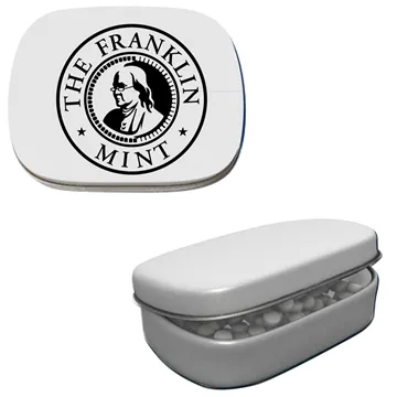 Image of 150 Promotional Stock Color Hinged Mint Tin - Sugar Free