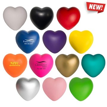 Image of 150 Customized Sweet Heart Stress Reliever - 3" Size