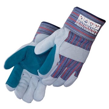 Economy Split Leather Double Palm Work Gloves - Safety Cuff