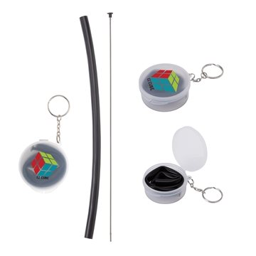 Mai Tai Silicone Straw Keychain Set - BPA Free & FDA Compliant