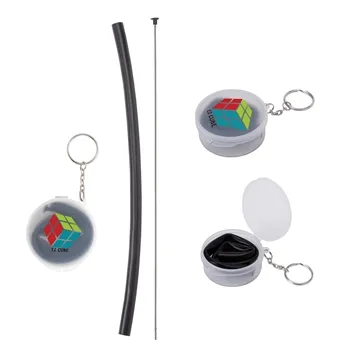 Image of 150 Customized Mai Tai Silicone Straw Keychain Set - BPA Free & ...