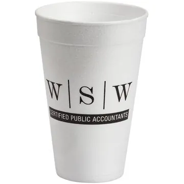 Image of 100 Promotional 16 oz Foam Cup - Insulated & Recyclable