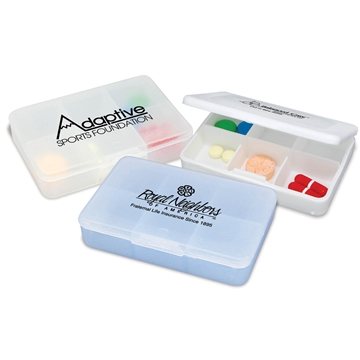 Tablet Tote Pill Box - Six Compartments