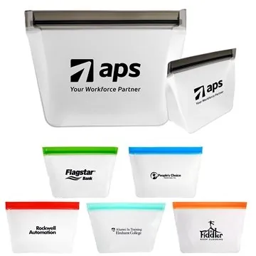 Image of 250 Customized Medium Reusable Food Storage Bag - Eco Friendly & ...